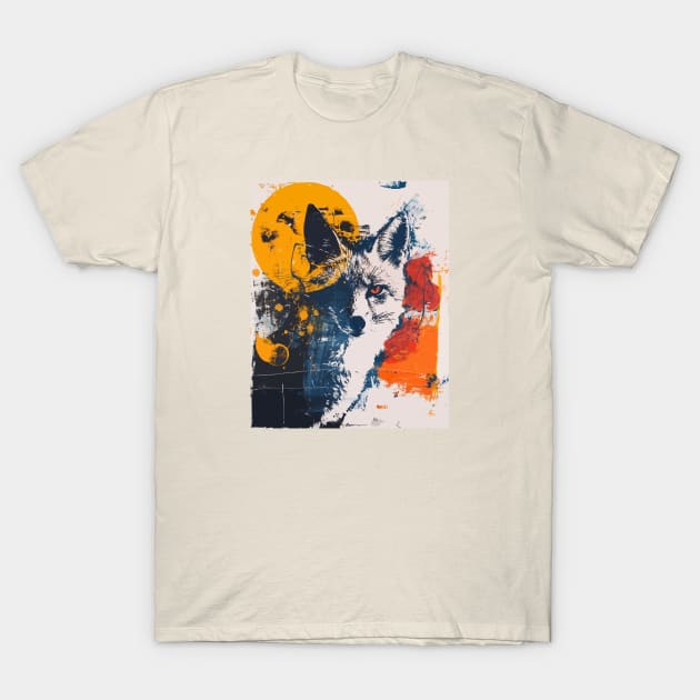 Fox grunge portrait T-Shirt by etherElric